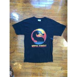 Vintage Mortal Kombat Dragon Logo T Shirt Medium Y2K Gaming